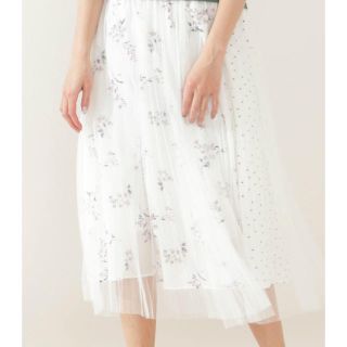 ジルバイジルスチュアート(JILL by JILLSTUART)のJILL by JILLSTUART ブロッキングチュールスカート(ロングスカート)