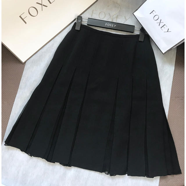 FOXEY✨ボックスプリーツスカート38 お手軽価格で贈りやすい 10008円
