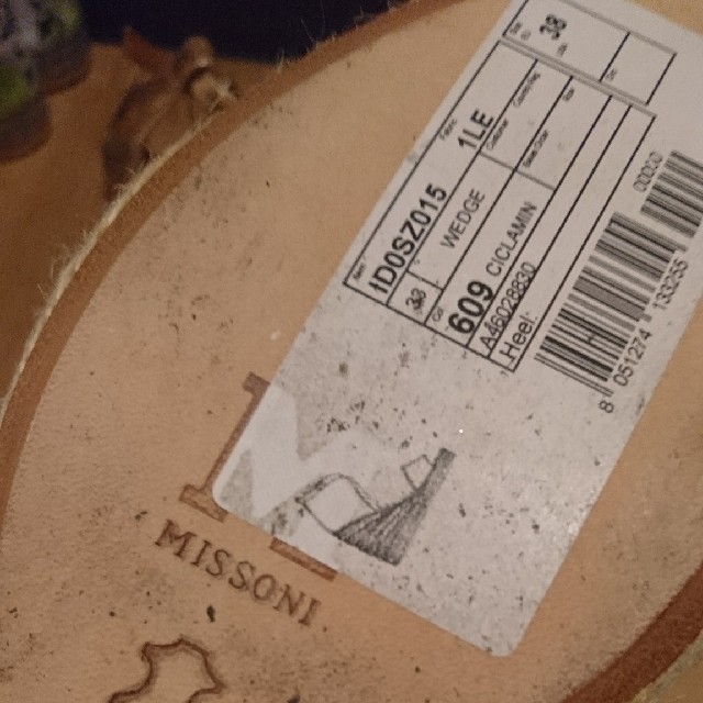 MISSONI(ミッソーニ)の新品 M MISSONI サンダル 38 ウェッジソール レディースの靴/シューズ(サンダル)の商品写真