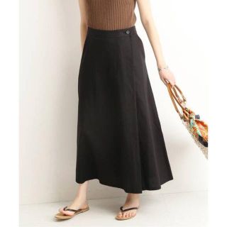 スローブイエナ(SLOBE IENA)のリネン混ロング巻き風スカート(ロングスカート)