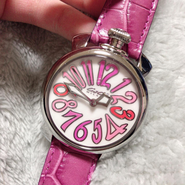 GaGa MILANO(ガガミラノ)のGaGaMILANO❤️ マヌアーレ クロコ 腕時計 マルチ ピンク限定値引 レディースのファッション小物(腕時計)の商品写真