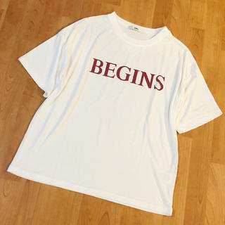 グレイル(GRL)の白Tシャツ 赤ロゴ オーバーサイズ F♡(Tシャツ(半袖/袖なし))