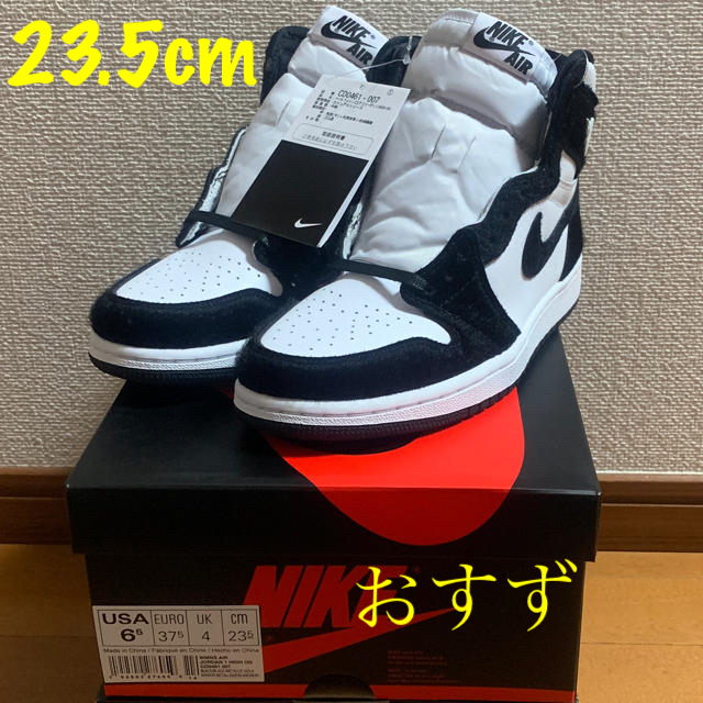 ☆23.5cm☆ナイキ エアジョーダン 1 ハイ オージー パンダ ツイスト