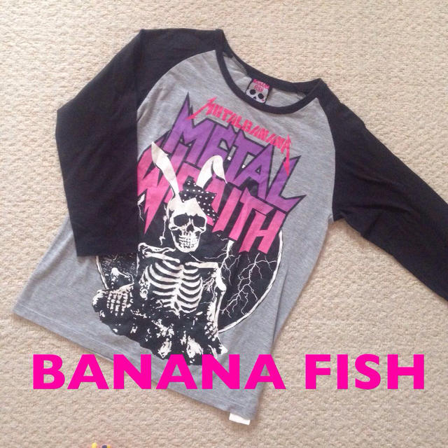 BANANA FISH(バナナフィッシュ)のBANANA FISH♡スカルカットソー レディースのトップス(Tシャツ(長袖/七分))の商品写真