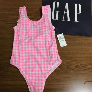 ベビーギャップ(babyGAP)のギャップ90☺︎フリル チェック柄水着 プティマイン 、ラッフルバッツ好きに(水着)