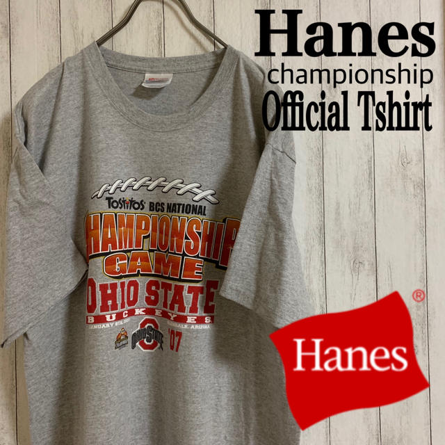 Hanes(ヘインズ)の古着 ヘインズ アメフトチャンピオンシップTシャツ メンズのトップス(Tシャツ/カットソー(半袖/袖なし))の商品写真
