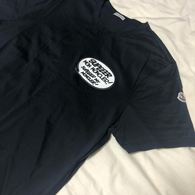 Tシャツ/カットソー(半袖/袖なし)モンクレール ワッペン Tシャツ ブラック