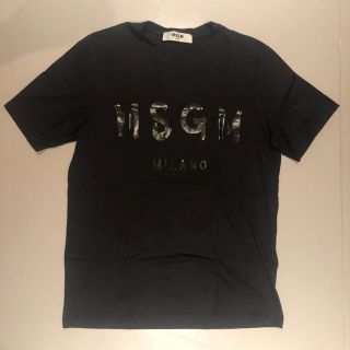 エムエスジイエム(MSGM)の値下げ【MSGM】tシャツ/ロゴ/黒/xs/美品(Tシャツ/カットソー(半袖/袖なし))