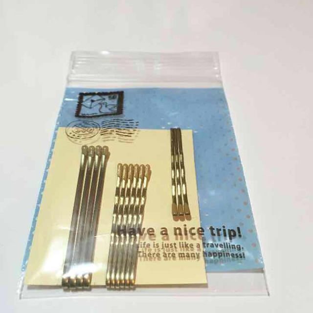 ゴールドピン サロン専用 12本 レディースのヘアアクセサリー(ヘアピン)の商品写真