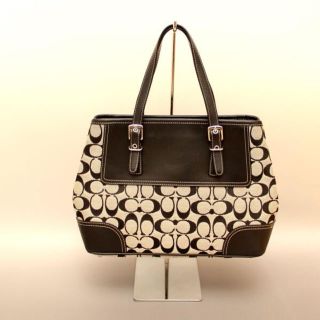 COACH - コーチ トートバッグ 白黒キャンバスの通販 by BCS