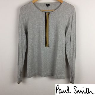 ポールスミス(Paul Smith)の美品 ポールスミス 長袖カットソー グレー サイズM(Tシャツ/カットソー(七分/長袖))