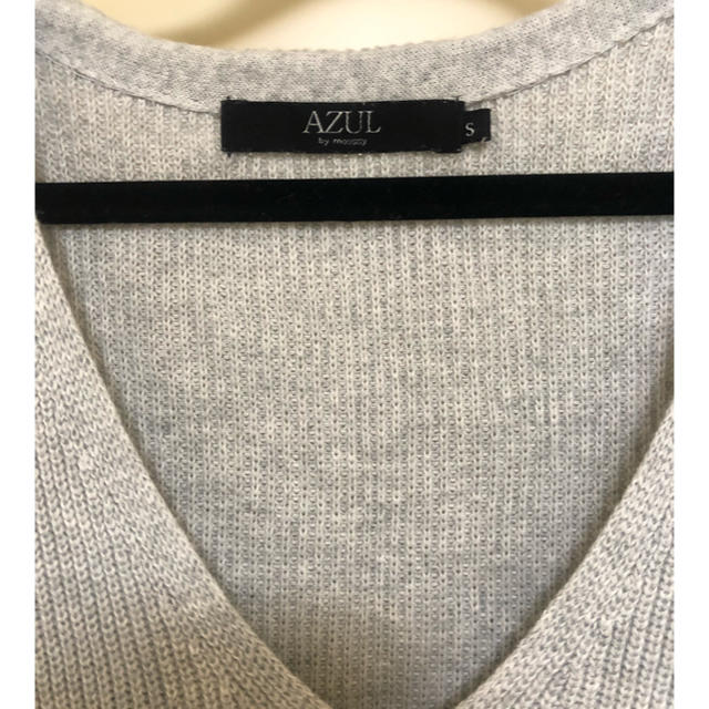 AZUL by moussy(アズールバイマウジー)のAZUL リブニット ノースリーブ カットソー ベスト レディースのトップス(カットソー(半袖/袖なし))の商品写真