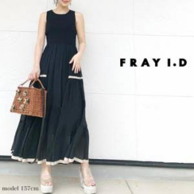 FRAY.ID フレイアイディー ニットコンビティアードワンピース