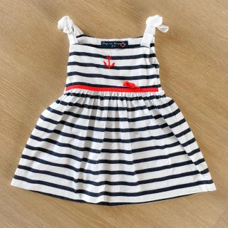 プチバトー(PETIT BATEAU)のフランス購入♡ボーダー マリン トリコロール フレンチガール サイズ80〜95(ワンピース)