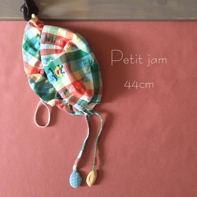 Petit jam(プチジャム)のご専用です♡ Petit jamフリル ベビー 帽子 *̩̩̥୨୧˖ 44cm キッズ/ベビー/マタニティのこども用ファッション小物(帽子)の商品写真