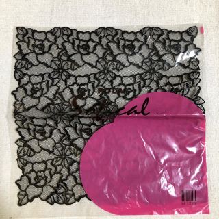 POLA Sofical レースハンカチーフ・ポケットチーフ 黒(ハンカチ/ポケットチーフ)