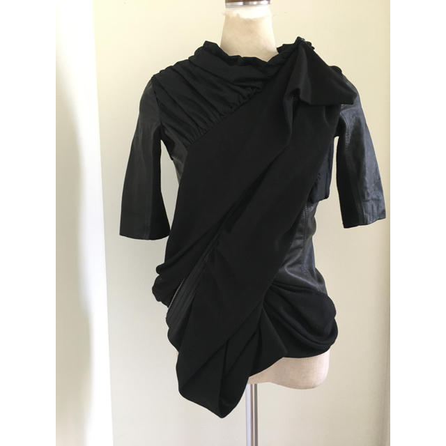 Rick Owens - 専用リックオウエンス レザーコンビジャケット