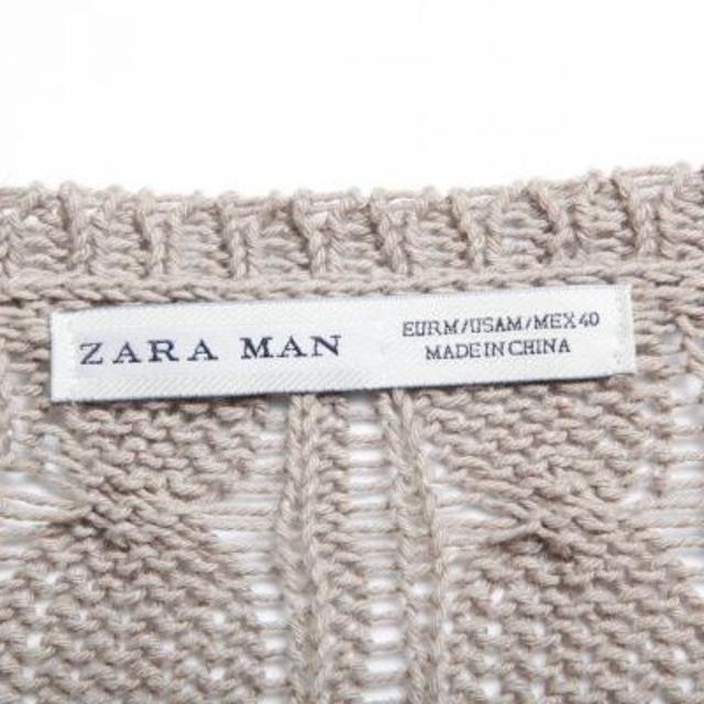 ZARA(ザラ)の中古★ZARAMAN ザラマン ケーブル編Vネックニット M★40 メンズのトップス(ニット/セーター)の商品写真