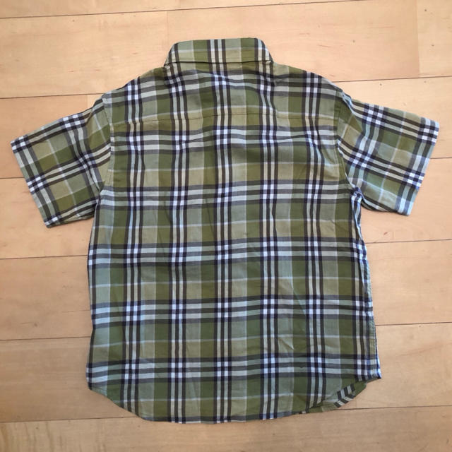 BURBERRY(バーバリー)の値下げ: Burberry バーバリー チェック シャツ グリーン 100cm キッズ/ベビー/マタニティのキッズ服男の子用(90cm~)(ブラウス)の商品写真