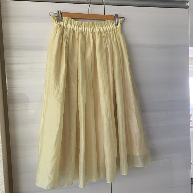 URBAN RESEARCH(アーバンリサーチ)のアーバンリサーチ♡レモンイエロー シフォンスカート レディースのスカート(ひざ丈スカート)の商品写真