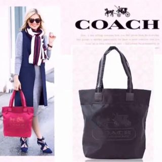 コーチ(COACH)の【新品未使用】 COACH コーチ ナイロン×本革レザートート(トートバッグ)