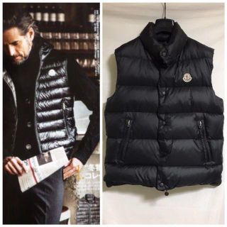 モンクレール(MONCLER)の本物 国内正規品 モンクレール ジップアップ ダウンベスト 黒 MONCLER (ダウンベスト)