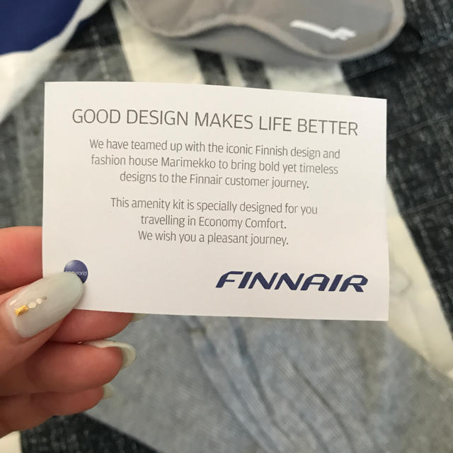 marimekko(マリメッコ)のFINNAIR 飛行機内 必需品セット インテリア/住まい/日用品の日用品/生活雑貨/旅行(旅行用品)の商品写真