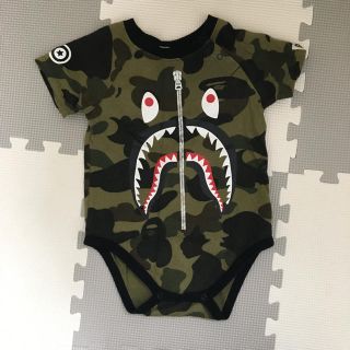 アベイシングエイプ(A BATHING APE)のBAPE KIDS☆半袖ロンパース 80cm(ロンパース)