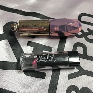 マキアージュ(MAQuillAGE)の資生堂マキアージュエッセンスグラマラスルージュPK444X-girlミニリップ(リップグロス)