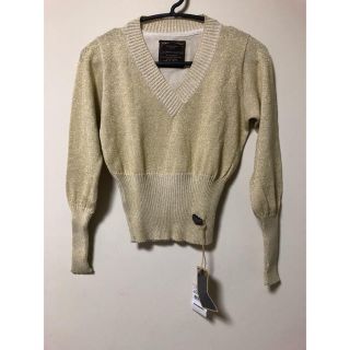✨ブラウス/ 可愛いゴールドのブラウス✨ 💖新品💖(シャツ/ブラウス(長袖/七分))