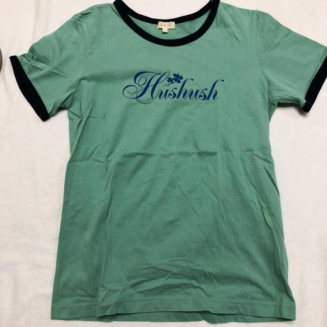 HusHush(ハッシュアッシュ)の6ロゴTシャツ ビジューつき９月末迄削除 レディースのトップス(Tシャツ(半袖/袖なし))の商品写真