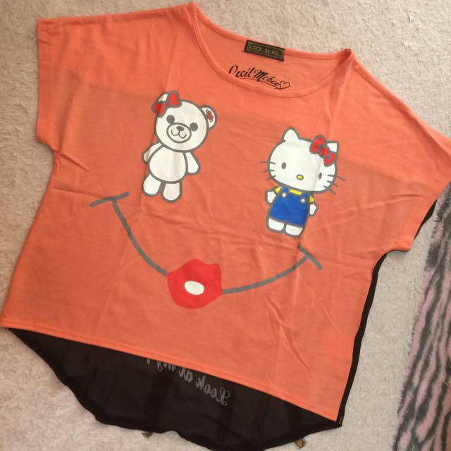 CECIL McBEE(セシルマクビー)のセシルベア♡キティ《オレンジ》 レディースのトップス(Tシャツ(半袖/袖なし))の商品写真