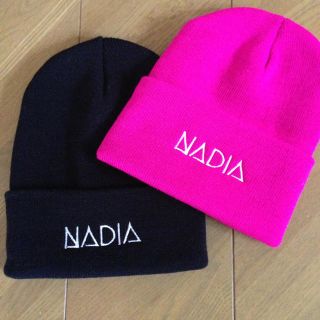 ナディア(NADIA)のNADIAのニット帽黒のみ♡(ニット帽/ビーニー)