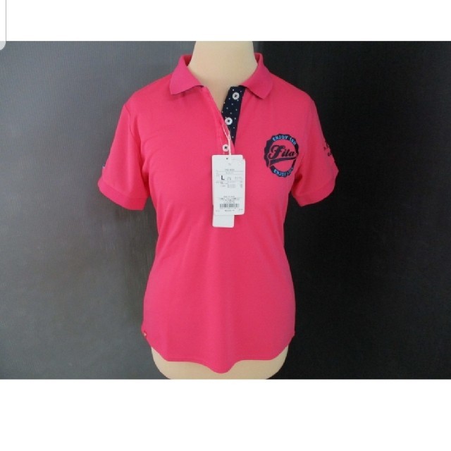 FILA(フィラ)のFILA GOLF 半袖ポロシャツ ピンク サイズＬ  レディースのトップス(ポロシャツ)の商品写真