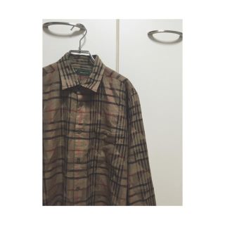 バーバリー(BURBERRY)のチェックシャツ  古着シャツ 柄シャツ レトロ 80s 90s ビンテージ(シャツ)