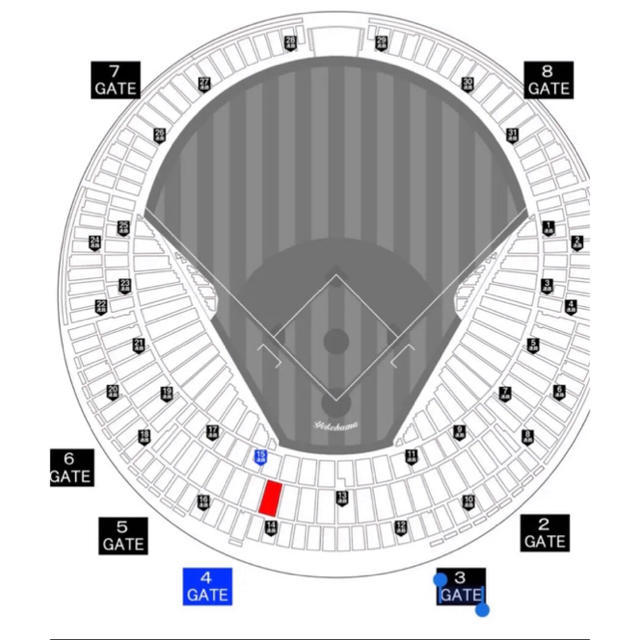 横浜DeNAベイスターズ(ヨコハマディーエヌエーベイスターズ)の8/2 横浜DeNAベイスターズ 読売ジャイアンツ 巨人 2枚 SS席 ☆4 チケットのスポーツ(野球)の商品写真