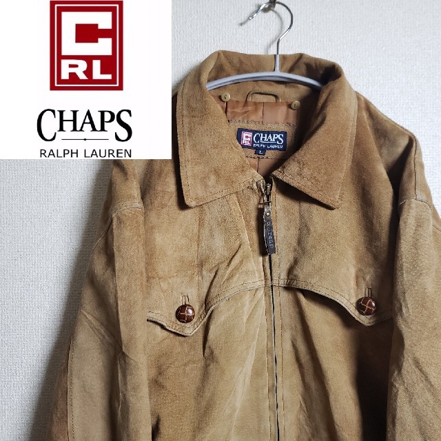 CHAPS(チャップス)のチャップス レザージャケットスエード キャメル シングル アメカジ 90s 古着 メンズのジャケット/アウター(レザージャケット)の商品写真