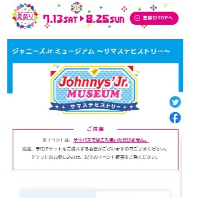 サマステヒストリー チケットのイベント(その他)の商品写真