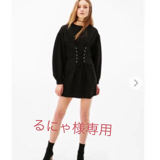 Bershka(ベルシュカ)のベルシュカ 編み上げワンピ レディースのワンピース(ミニワンピース)の商品写真