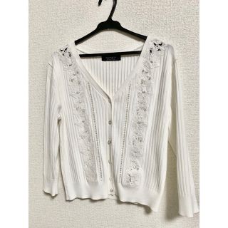 ジャスグリッティー(JUSGLITTY)の★定価15120円 ジャスグリッティー 刺繍レースリブカーディガン★(カーディガン)