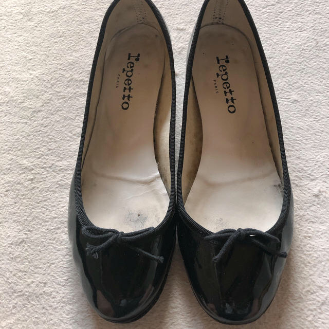 repetto  カミーユ エナメル 黒 38