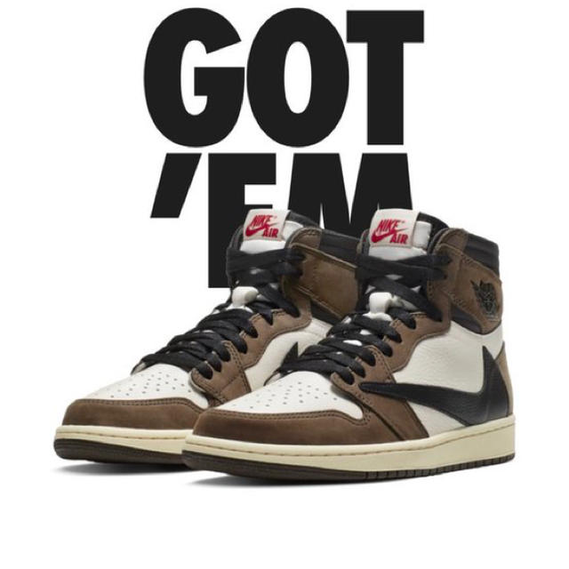 NIKE(ナイキ)のTRAVIS SCOTT × NIKE AIR JORDAN 1  【正規品】 メンズの靴/シューズ(スニーカー)の商品写真