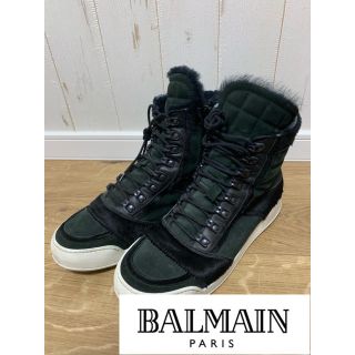 バルマン(BALMAIN)のバルマン Balmain  サイドジップ ハラコ ハイカット スニーカー(スニーカー)