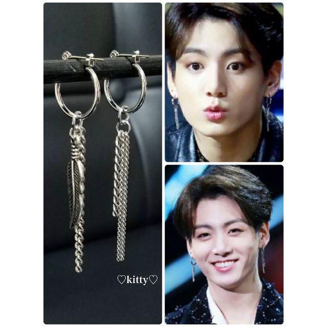 防弾少年団(BTS)(ボウダンショウネンダン)のBTS・ジョングク着用タイプ!!【ミックスピアス9】 メンズのアクセサリー(ピアス(両耳用))の商品写真