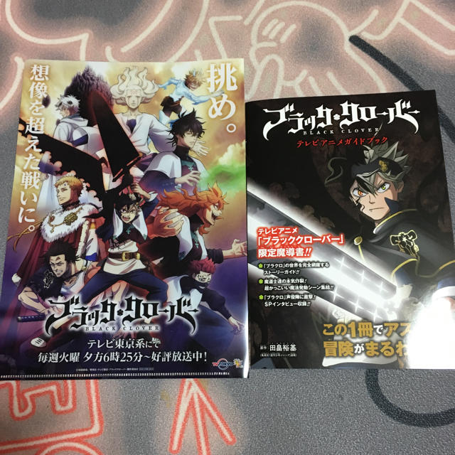 集英社(シュウエイシャ)の【非売品】ブラッククローバー テレビアニメガイドブック & クリアファイル エンタメ/ホビーのアニメグッズ(その他)の商品写真