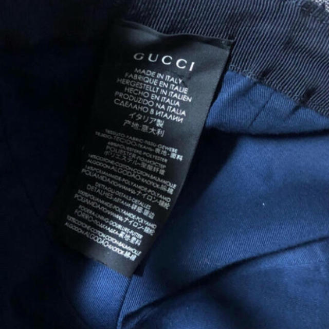 Gucci(グッチ)のGUCCI キャップ ネイビー メンズの帽子(キャップ)の商品写真