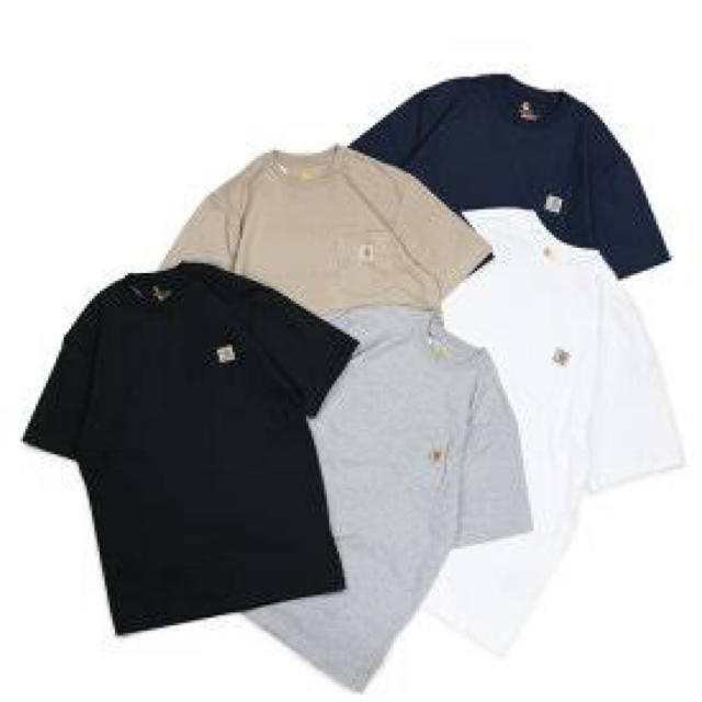 carhartt(カーハート)のカーハート  白 黒 L  二枚セット 格安 Tシャツ ポケT メンズのトップス(Tシャツ/カットソー(半袖/袖なし))の商品写真