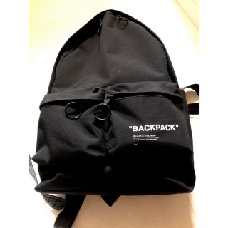 オフホワイト(OFF-WHITE)の本物 Off-White black Quote Backpack バックパック(バッグパック/リュック)