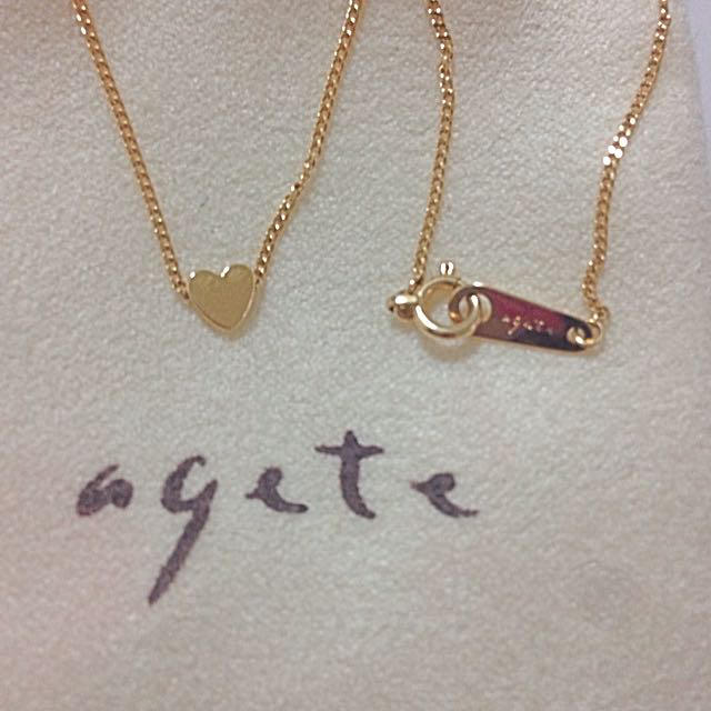 agete - アガット K10 ネックレス ハートの通販 by ♡ shop agete - アガット K10 ネックレス ハートの通販 by ♡ shop