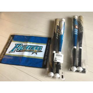 日ハム カンフーバット２組とプチタオル(応援グッズ)